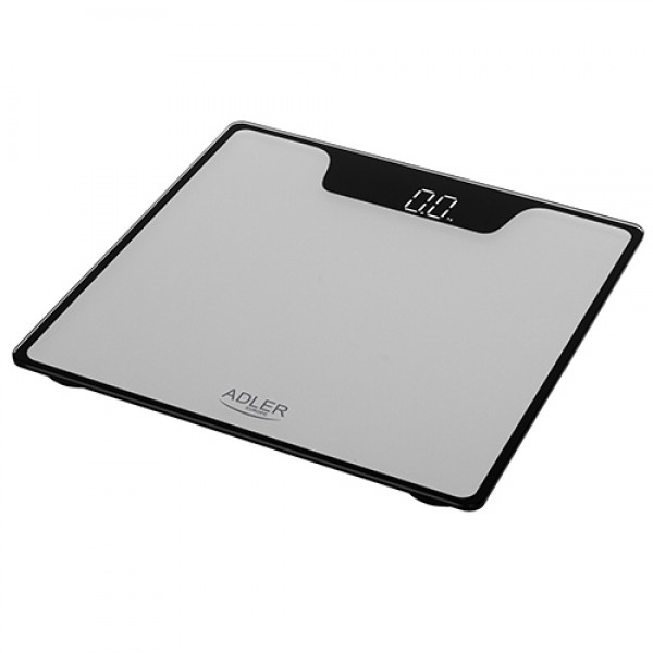 ADLER BATHROOM SCALE WITH LED DISPLAY SILVER