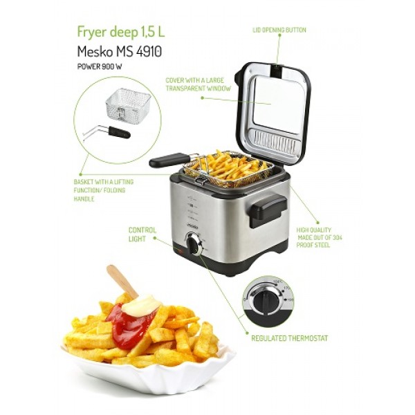 MESKO DEEP FRYER 900W 1,5L