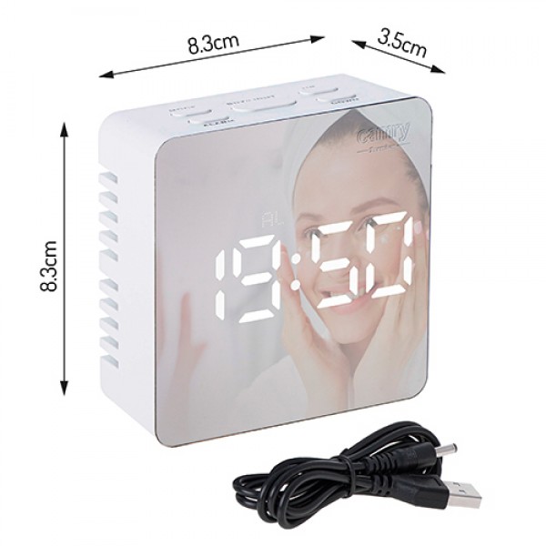 CAMRY LED ALARM CLOCK WHITE