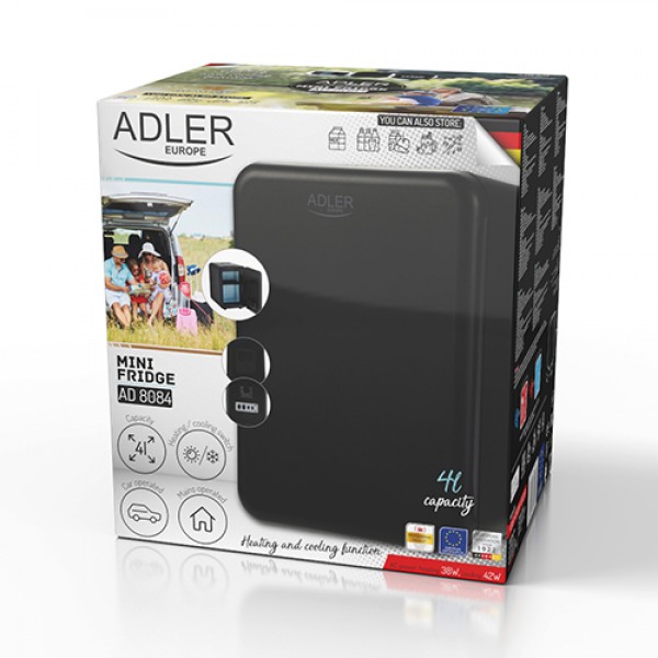 ADLER MINI FRIDGE 4L BLACK