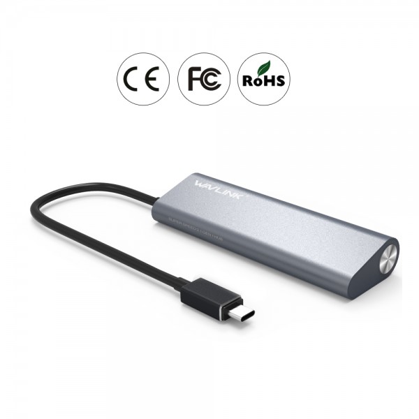 WAVLINK SUPERSPEED USB-C TO USB 3.0 4-PORT ALUMINUM HUB