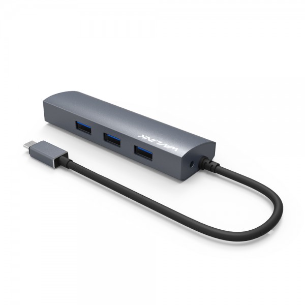 WAVLINK SUPERSPEED USB-C 4-PORT HUB WITH GIGABIT ETHERNET