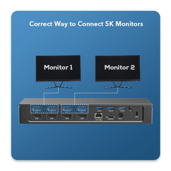 WAVLINK USB QUAD 4K DISPLAY UNIVERSAL DOCKING STATION WITH PD 100W