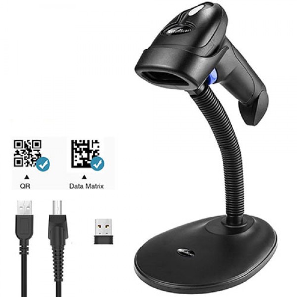 NETUM 2,4G WIRELESS QR BARCODE 2D SCANNER WITH STAND