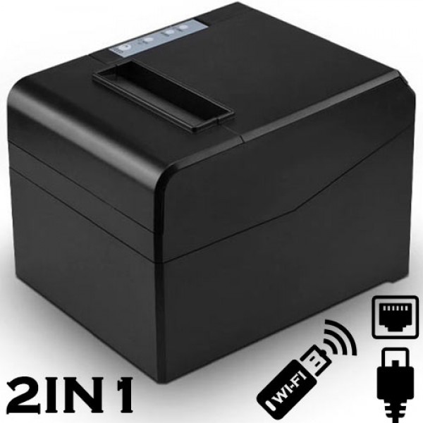 NETUM 2IN1 USB WIFI LAN THERMAL RECEIPT PRINTER AUTO CUTTER RESTAURANT KITCHEN POS PRINTER 80MM