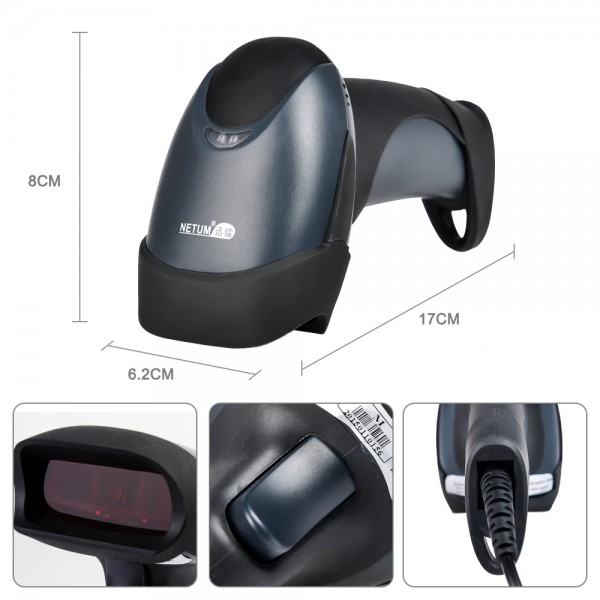 NETUM NT-M1 1D LASER WIRED HANDHELD BARCODE SCANNER