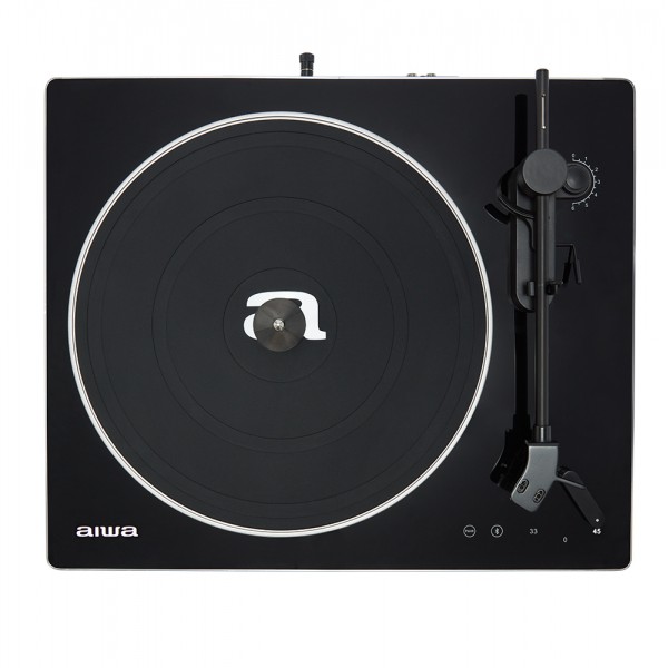 AIWA PREMIUM BELT-DRIVE TURNTABLE WITH PHONO PRE-AMP BLACK