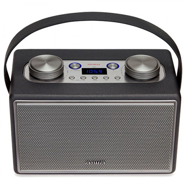 AIWA LEATHERETTE PORTABLE BLUETOOTH SPEAKER RMS 50W WITH MIC/GUITAR INPUT