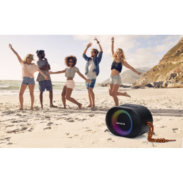 AIWA BLUETOOTH SPEAKER WITH RGB MULTI LIGHTING RMS 10W BLACK