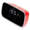 AIWA DUAL ALARM CLOCK RADIO WITH 2 CHARGING USB PORTS RED