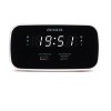 AIWA DUAL ALARM CLOCK RADIO WITH 2 CHARGING USB PORTS RED