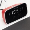 AIWA DUAL ALARM CLOCK RADIO WITH 2 CHARGING USB PORTS RED