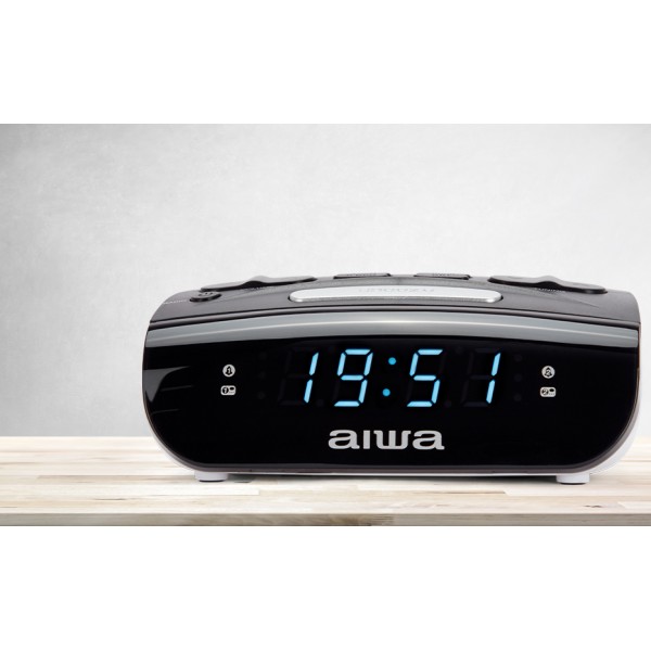 AIWA DUAL ALARM CLOCK WITH AM/FM PLL RADIO