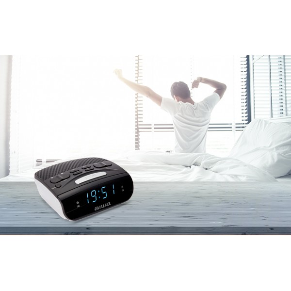 AIWA DUAL ALARM CLOCK WITH AM/FM PLL RADIO