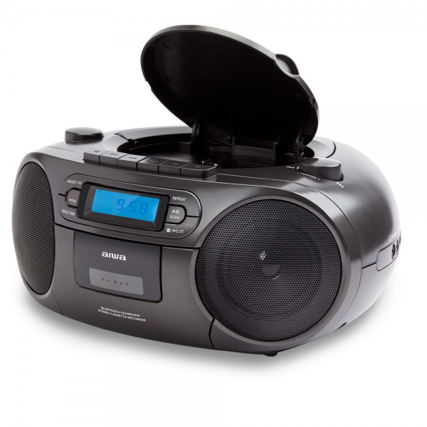 AIWA PORTABLE CD/MP3/USB/TAPE/BT WITH FM PLL RADIO BLACK