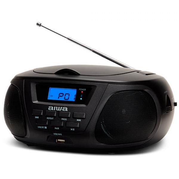 AIWA BLUETOOTH BOOMBOX CD/MP3 BLACK