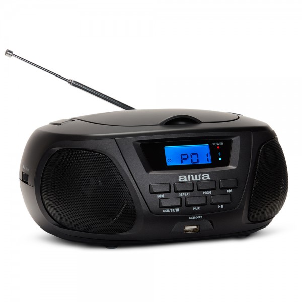 AIWA BLUETOOTH BOOMBOX CD/MP3 BLACK