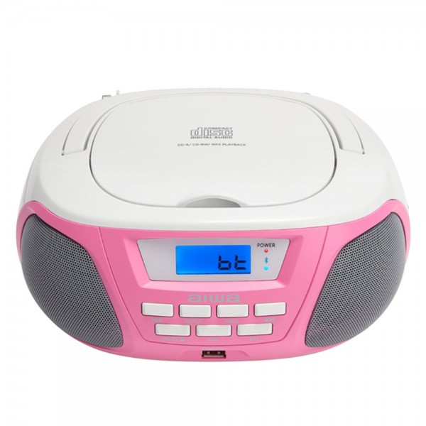 AIWA BLUETOOTH BOOMBOX CD/MP3 PINK