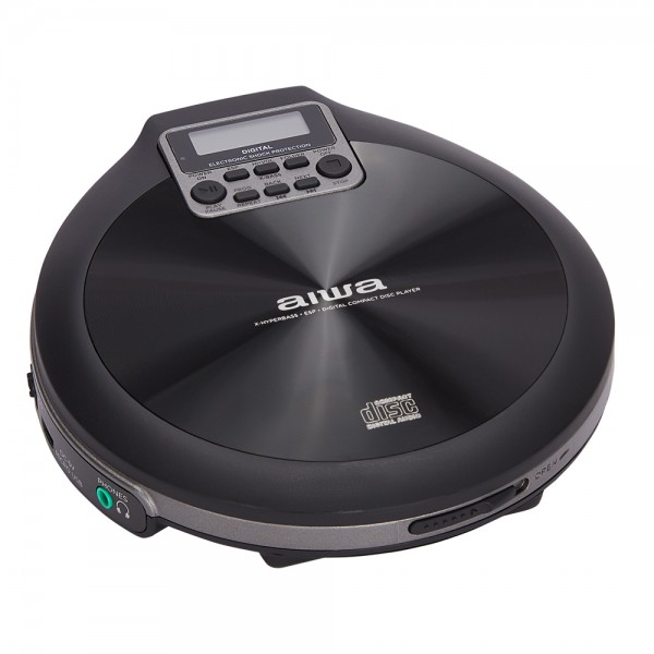 AIWA PORTABLE CD PLAYER WITH EARPHONES BLACK