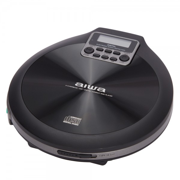 AIWA PORTABLE CD PLAYER WITH EARPHONES BLACK