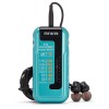 AIWA MINI POCKET RADIO WITH EARPHONES TURQUOISE