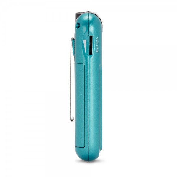 AIWA MINI POCKET RADIO WITH EARPHONES TURQUOISE