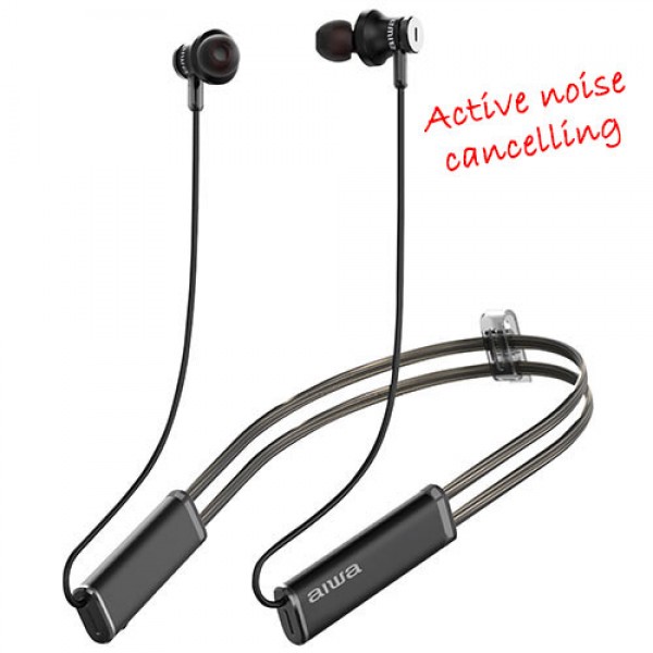 AIWA BT IN-EARPHONE NECKBAND WITH ANC BLACK