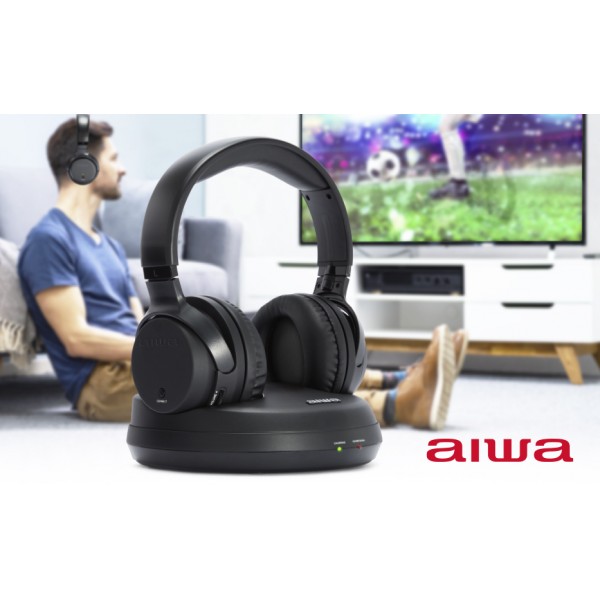 AIWA WIRELESS STEREO TV RF HEADPHONES