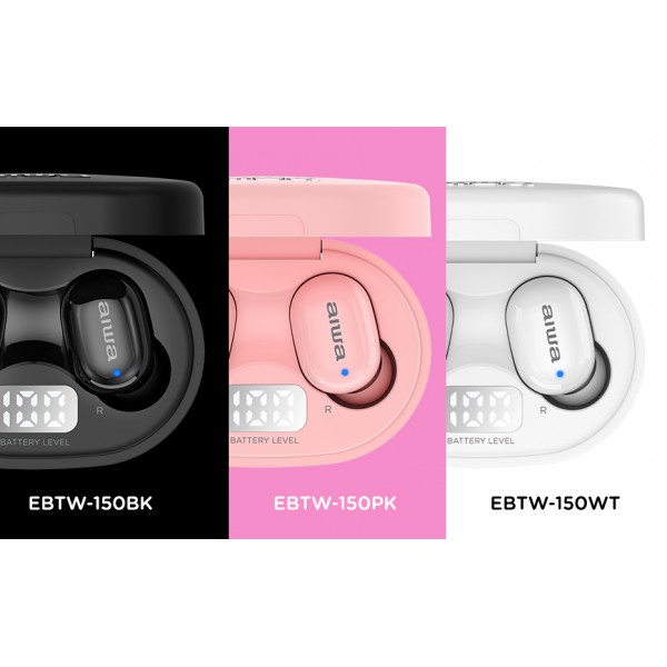 AIWA TWS IN-EARPHONES WITH MEMORY FOAM PINK