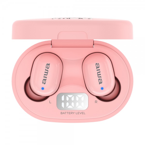 AIWA TWS IN-EARPHONES WITH MEMORY FOAM PINK