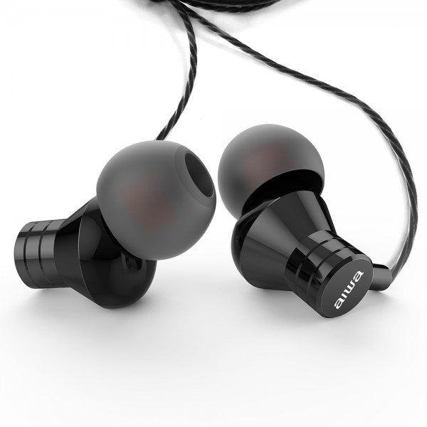 AIWA STEREO 3,5MM IN-EAR WITH REMOTE AND MIC BLACK