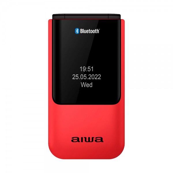 AIWA SLIM BT CLAMSHELL FLIP-STYLE DUAL SIM PHONE RED