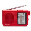 AIWA POCKET AM/FM RADIO WITH DUAL ANALOG TUNER RED