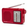 AIWA POCKET AM/FM RADIO WITH DUAL ANALOG TUNER RED