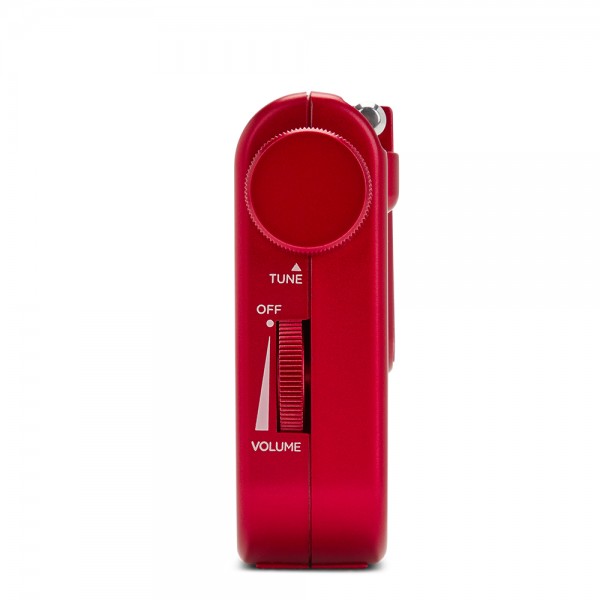 AIWA POCKET AM/FM RADIO WITH DUAL ANALOG TUNER RED