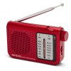 AIWA POCKET AM/FM RADIO WITH DUAL ANALOG TUNER RED