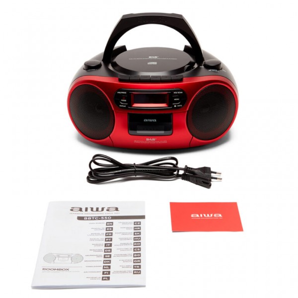 AIWA PORTABLE CD/MP3 PLAYER WITH DAB+ RED