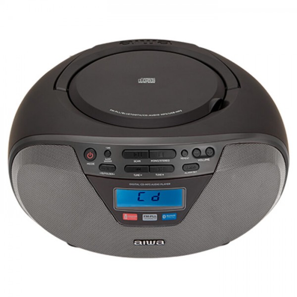 AIWA PORTABLE AC/DC STEREO CD/MP3/FM-PLL/BT PLAYER BLACK