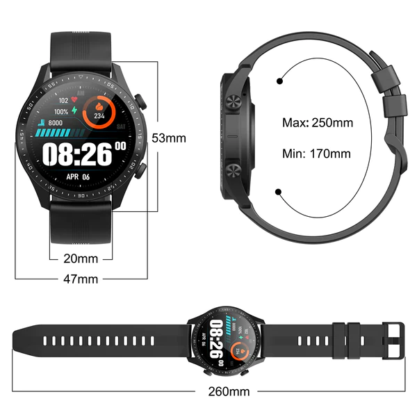 BLACKVIEW BT5.0 STYLISH SMARTWATCH BLACK