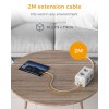 TESSAN 9 IN 1 CUBOID POWER STRIP 6xSCHUKO, 2xUSB, 1xTYPE-C, 2M CABLE