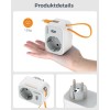 TESSAN 3 IN 1 WALL SOCKET 1xSCHUKO, 1xUSB, 1xTYPE-C CABLE 15CM