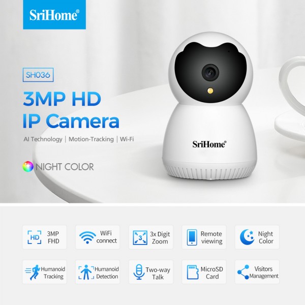 SRIHOME WI-FI IP CAMERA HD 3MP