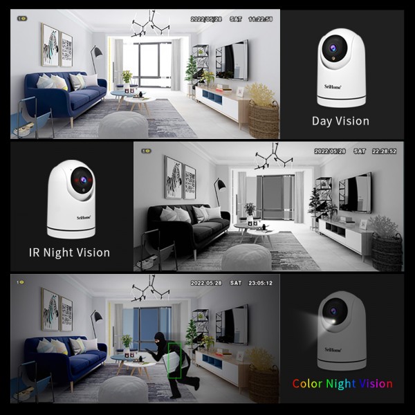 SRIHOME WIRELESS HOME SECURITY CAMERA AI AUTO-TRACKING 2MP