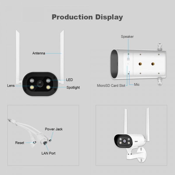 SRIHOME POE SMART OUTDOOR CAMERA 4MP