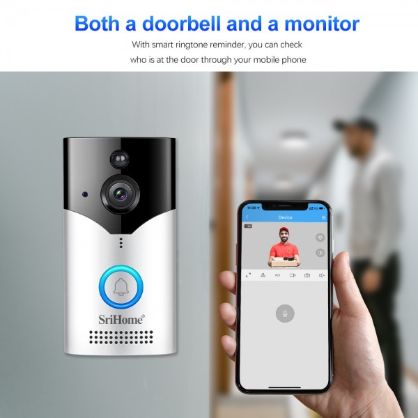 SRIHOME WIFI VISUAL DOORBELL4MP HD