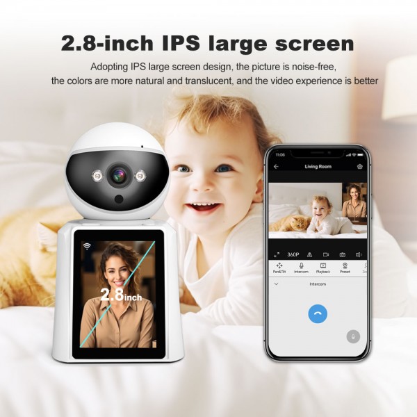 SRIHOME VIDEO CALLING SMART CAMERA 2MP WITH 2.8' DISPLAY SCREEN