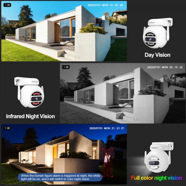 SRIHOME WIRELESS SECUSRITY SYSTEM WITH 4 CAMERAS 5MP