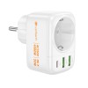 LAMTECH MULTIFUNCTIONAL WALL SOCKET 1xSCHUKO 2xUSB 1xTYPE-C PD20W