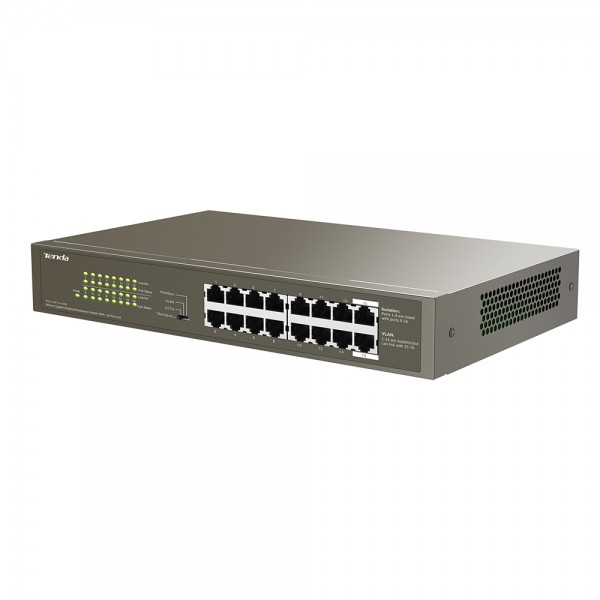 TENDA 1000M & PoE 16-PORT GIGABIT ETHERNET SWITCH WITH 16-PORT PoE