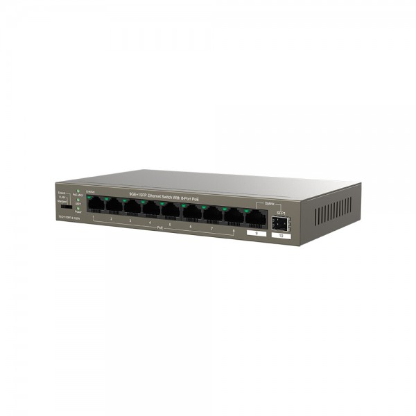 TENDA 9GE+1SFP ETHERNET SWITCH WITH 8-PORT PoE